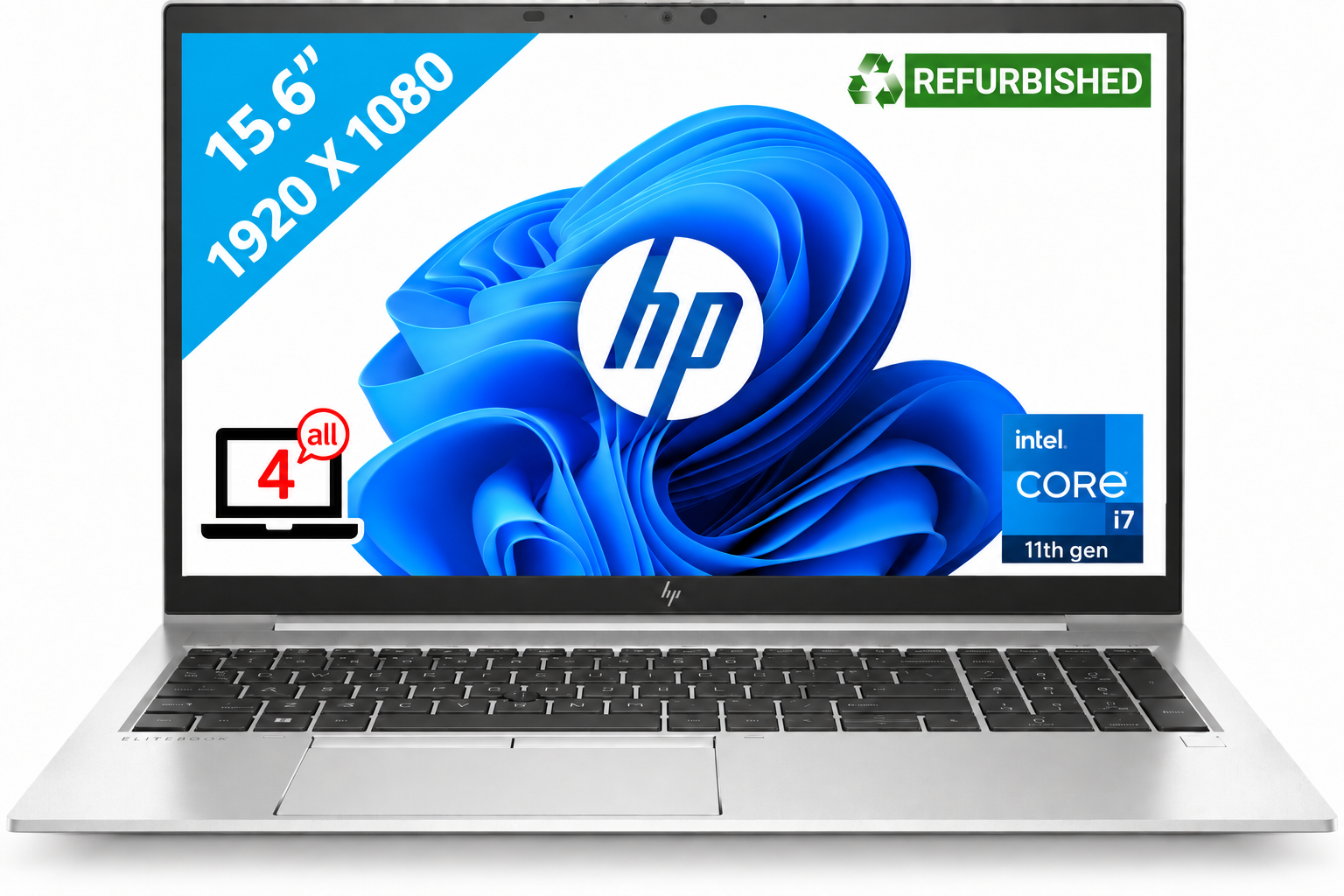 HP EliteBook 850 G8 i7 vooraanzicht